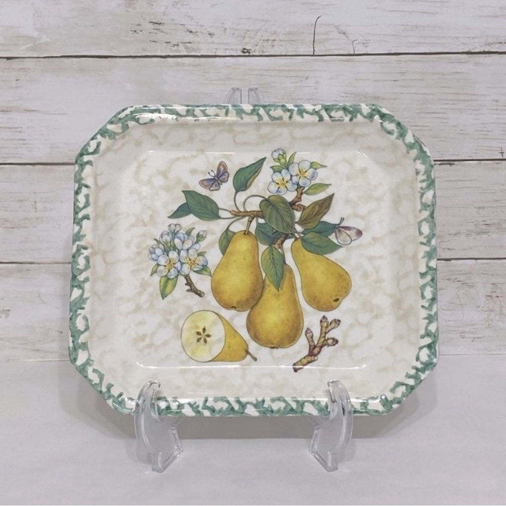 Vintage HiMark Italy Green Fruit Platter Dish PRICE FIRM